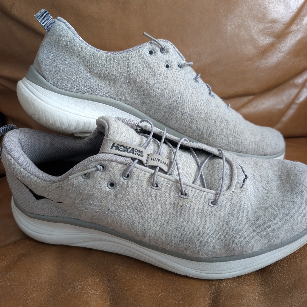 HOKA ONE ONE Hupana Flow Wool Sneakers Men’s 11.5 | Lightweight Running Shoes - Picture 5 of 6